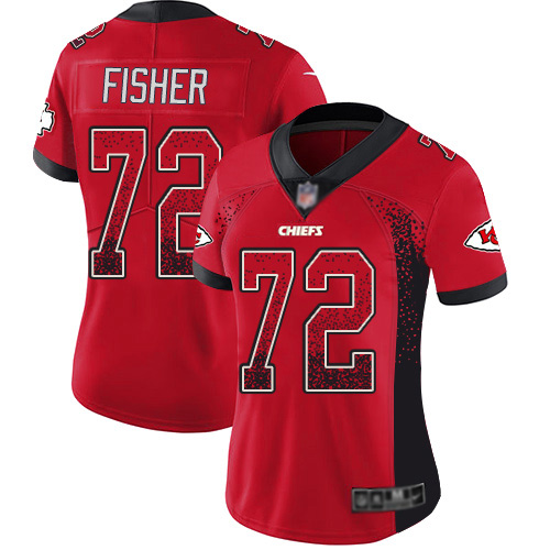 Women Kansas City Chiefs #72 Fisher Eric Limited Red Rush Drift Fashion Football Nike NFL Jersey